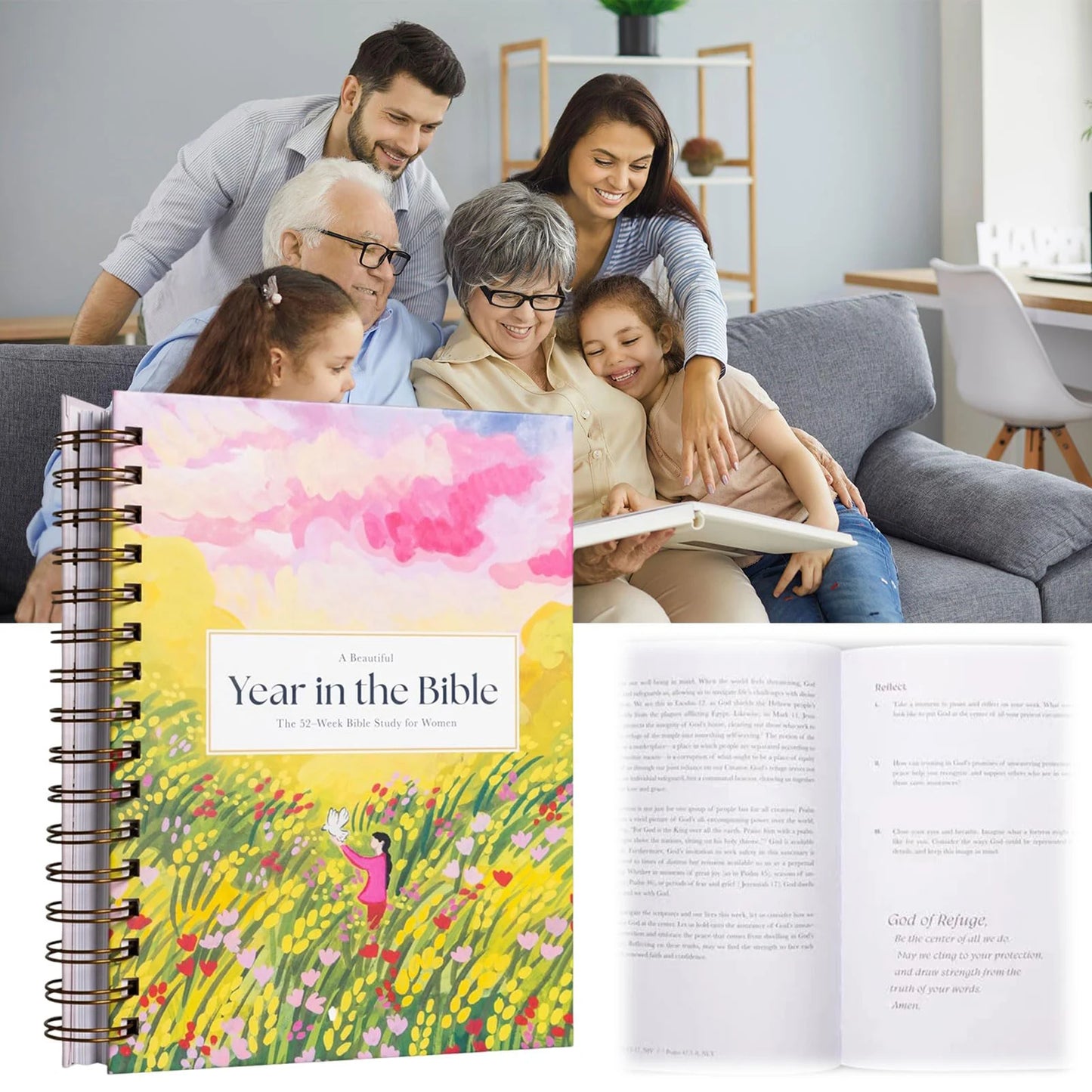 "A Beautiful Year In The Bible" 52-Week Christian Devotional Journal & Scripture Reading Plan