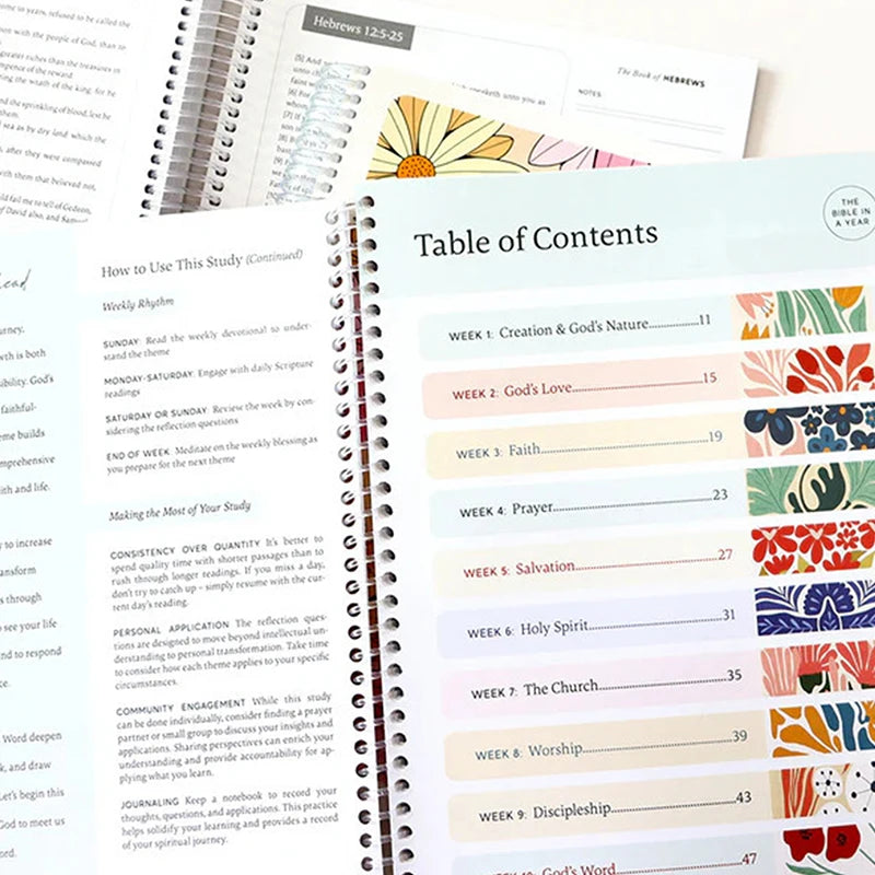 "The Bible in a Year" 52-Week Daily Devotional Journal & Scripture Reading Plan